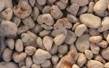 Marble, granite pebbles for landscape design and home decoration, texture
