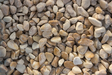 Marble, granite pebbles for landscape design and home decoration, texture
