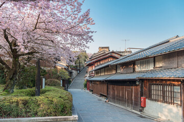 Obraz premium Starożytne miasto Kioto Higashiyama Townscape