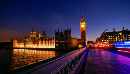 Fototapeta premium Big Ben and Westminster abbey in London, England