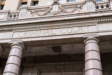 Criminal Court Sign on Front of Building