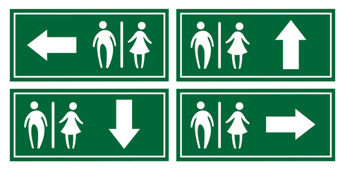 toilet signage vector set