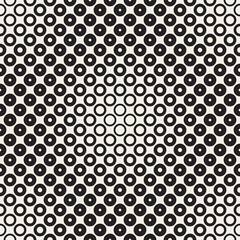 Fototapeta na wymiar Abstract black and white pattern background. Seamless geometric circle halftone. Stylish modern texture..