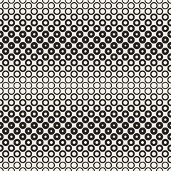 Abstract black and white pattern background. Seamless geometric circle halftone. Stylish modern texture..