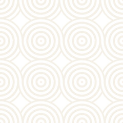 Fototapeta na wymiar Vector seamless geometric pattern composed with circles and lines. Modern stylish rounded stripes texture. Repeating abstract background