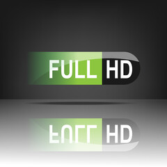 Full HD icon. Vector illustration