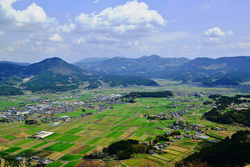 伐株山から玖珠の町