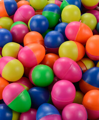 Fototapeta na wymiar Colorful plastic eggs