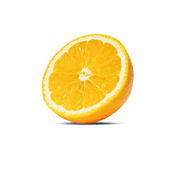 Close up of Orange fruit isolated on white background with clipping path 
