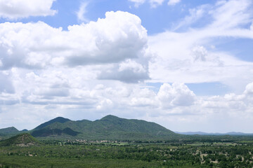 landscape nature - layer of mountain and sky view