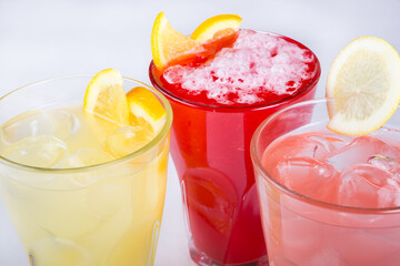 Glasses of lemonade