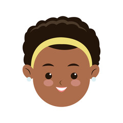 Obraz premium face head woman mom avatar image vector illustration