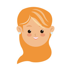 face head woman mom avatar image vector illustration