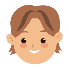 Fototapeta premium head face boy son kid image vector illustration