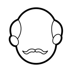 head face man father people image vector illustration