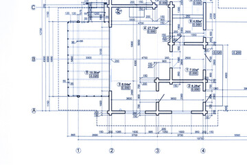 part of blueprint floor plan. architectural drawing background.