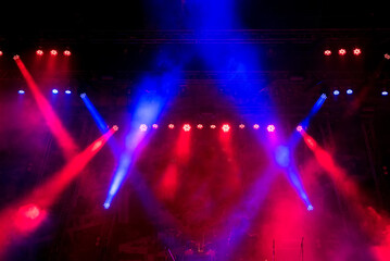 Fototapeta na wymiar Free stage with lights.