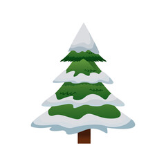 cute pine tree christmas decoration ornament image vector illustration