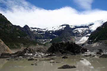 Black glacier, Mount Tronador, Argentina