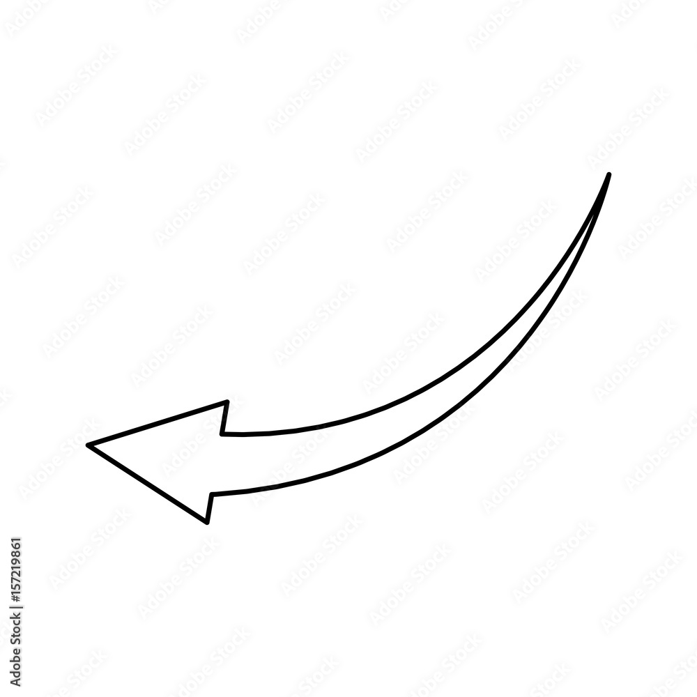 Poster outlined arrow direction web symbol reload icon vector illustartion