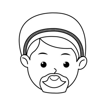 recommend clip art: cartoon face joseph manger character line vector illustration