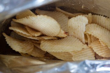 Potato fried In a plastic bag
