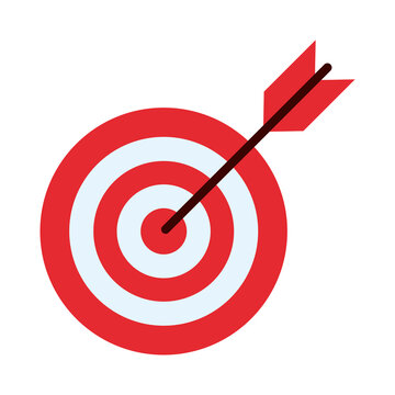 bullseye with dart icon image vector illustration design 