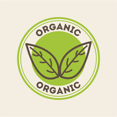 leaves organic icon vecor illustration design graphic