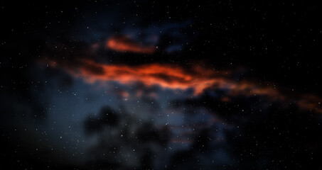 Space background with nebula and stars.