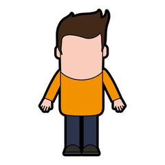 faceless man avatar icon image vector illustration design 