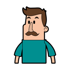 man with mustache  icon image vector illustration design 