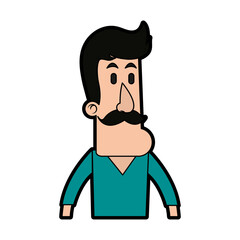 man with mustache  icon image vector illustration design 