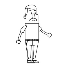 man with mustache  icon image vector illustration design 