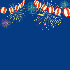 夏祭りイメージ 背景イラスト Stock Vector Adobe Stock
