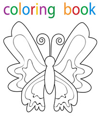  book coloring cartoon butterfly