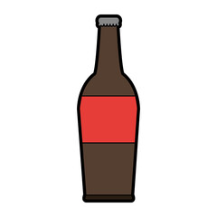 bottle with drink or beverage icon image vector illustration design 