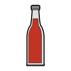 bottle with drink or beverage icon image vector illustration design 