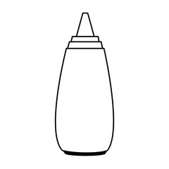 condiment sauce bottle fast food icon image vector illustration design  single black line