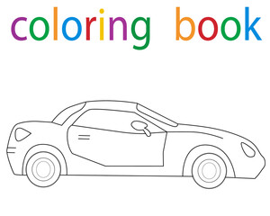  book coloring car isolated