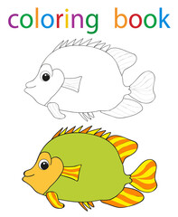  book coloring cartoon fish