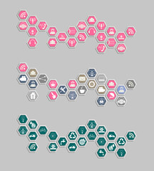 Set Internet symbols,