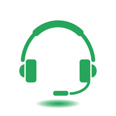 Flat icon of support. Sign the call center. Contact technical support. Call and we will reply to you.