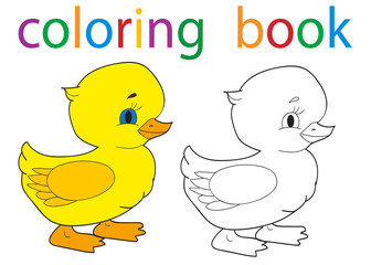  book coloring cartoon ducks