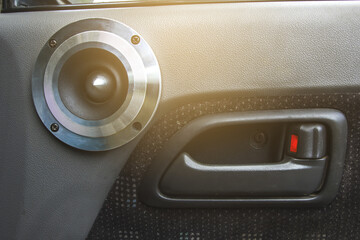 Loudspeaker in car.