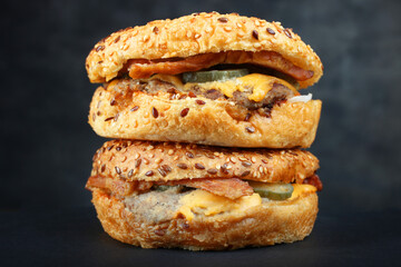 Double American burger