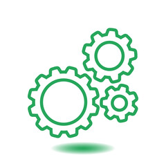 Icon of gears.The development and management of business processes.
