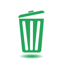 Trash can icon. Delete, Move to Trash, clear the disk space. Vector illustration.