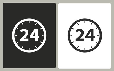 24 hour service - vector icon.