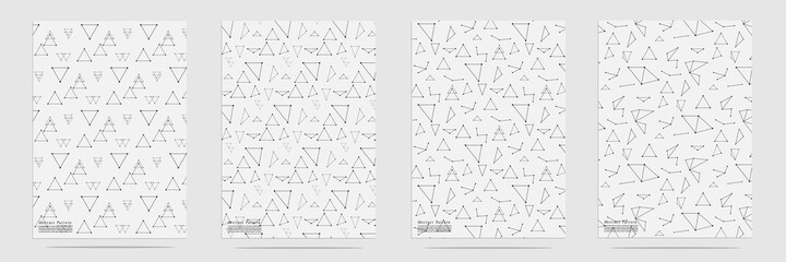 Trendy Geometric Elements Memphis Pattern Set.	