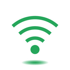 Wifi Symbol. Vector wireless network icon. Flat design style.